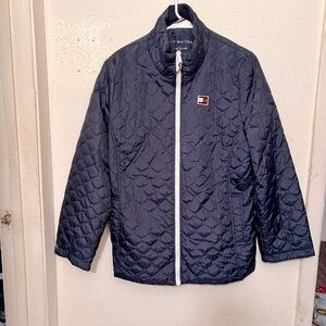 TOMMY HILFIGER WOMENS QUILTED ZIP UP JACKET——REALLY NICE NEW NO TAGS———
